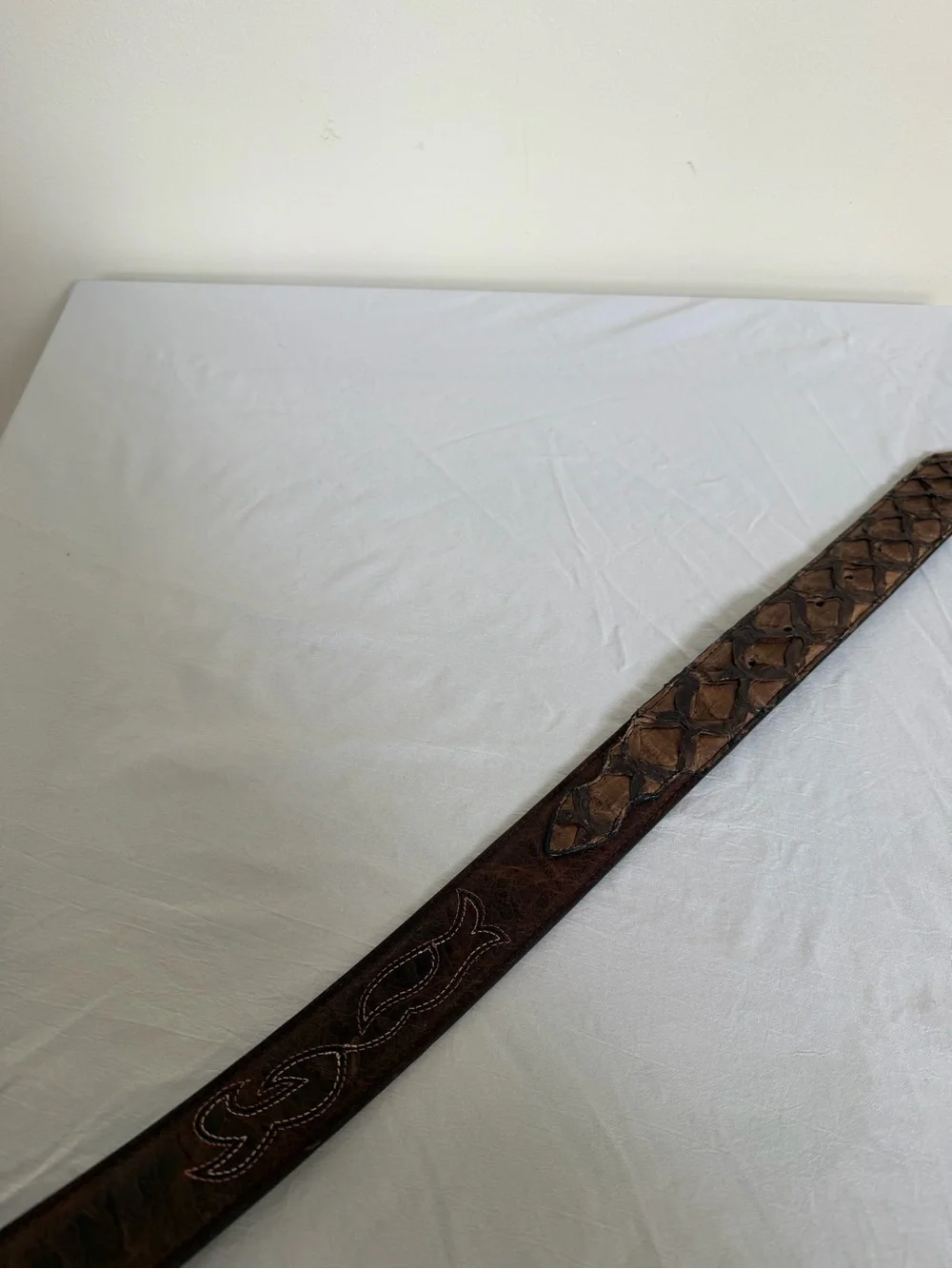 Cody James Men's Charutto Exotic Pirarucu Billet Belt Sz 36 Style CJAHO24BT16-BN